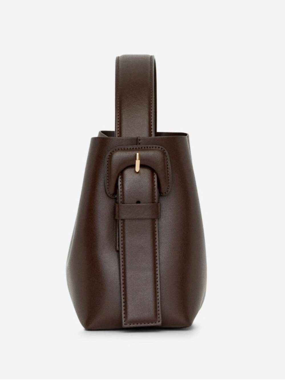 Arket Dark Chocolate Brown Leather Crossbody Bag, Like new - Picture 5 of 7